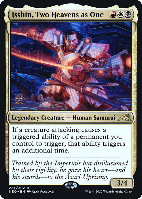 Isshin, Two Heavens as One (PRE-224) - Kamigawa: Neon Dynasty Promos Foil