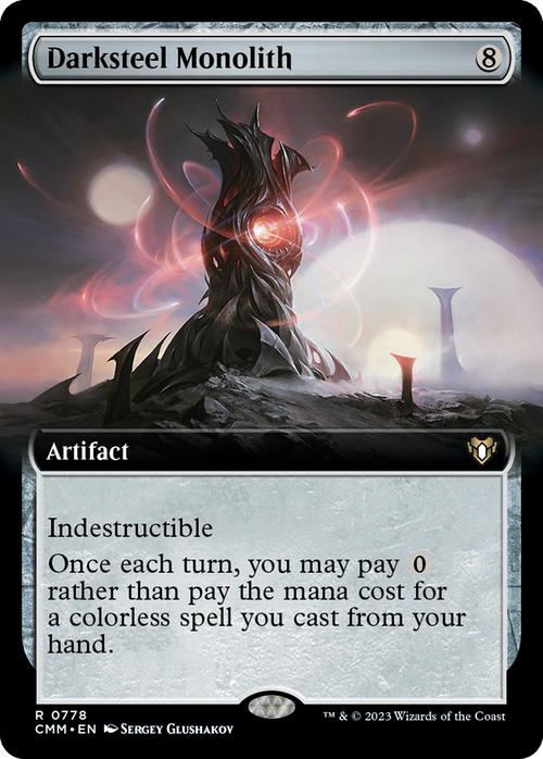 Darksteel Monolith (Extended Art) (CMM-778) - Commander Masters: (Extended Art) Foil