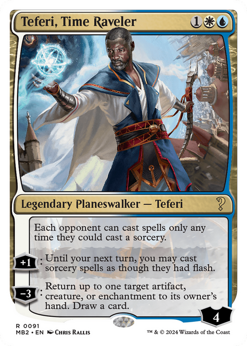 Teferi, Time Raveler (White Border) (MB2-091) - Mystery Booster 2