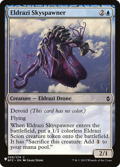 Eldrazi Skyspawner (LIST-BFZ-58) - The List: (devoid)