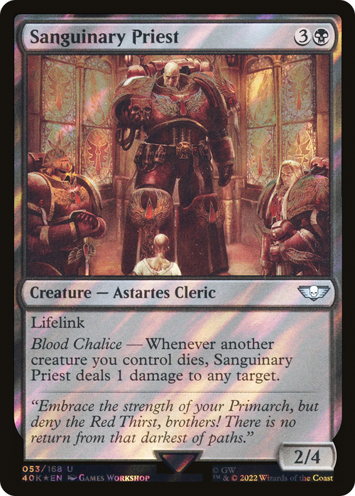 Sanguinary Priest (Surge Foil) (40K-053) - Warhammer 40,000 Commander Foil