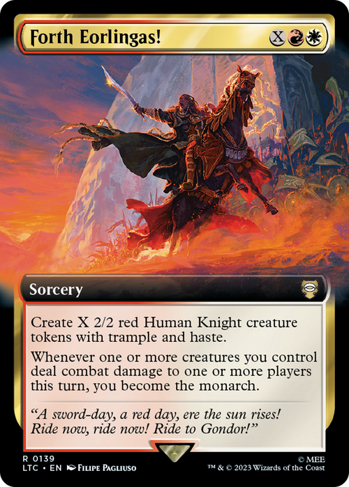 Forth Eorlingas! (Extended Art) (LTC-139) - Tales of Middle-earth Commander: (Extended Art) Foil