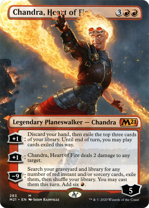Chandra, Heart of Fire (Borderless) (M21-283) - Core Set 2021 (Borderless) Foil