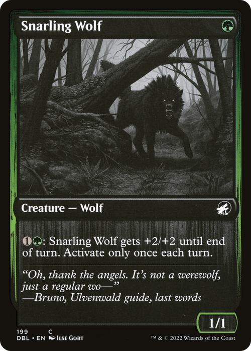 Snarling Wolf (199) (DBL-199) - Innistrad: Double Feature Foil