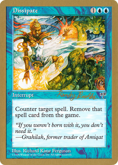 Dissipate - 1998 Randy Buehler (MIR) (WCD-) - World Championship Decks 1998