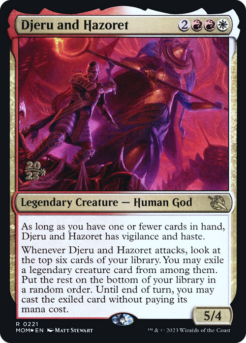 Djeru and Hazoret (PRE-221) - March of the Machine Promos Foil