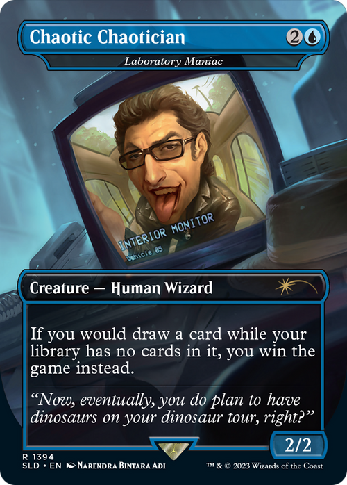 Chaotic Chaotician - Laboratory Maniac (SLD-1394) - Secret Lair Drop / Chaotic Chaotician (Borderless)