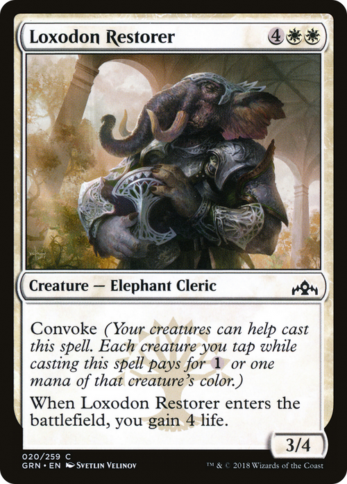 Loxodon Restorer (GRN-020) - Guilds of Ravnica Foil