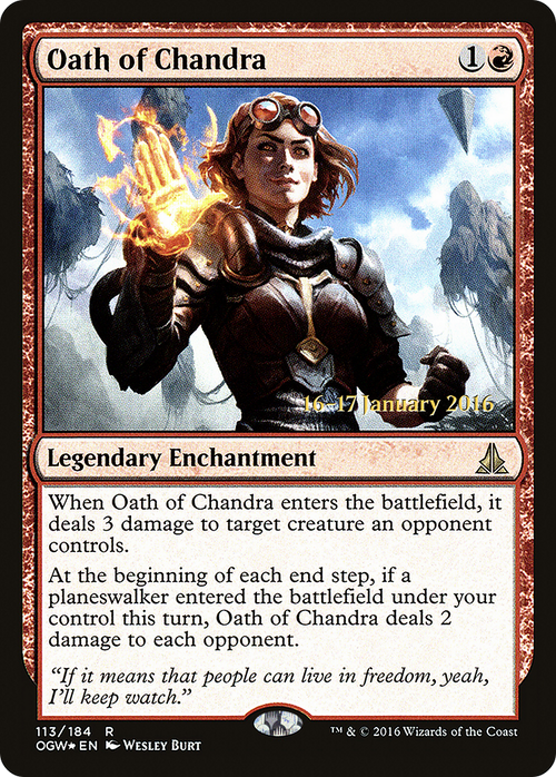 Oath of Chandra (PRE-113S) - Oath of the Gatewatch Promos Foil