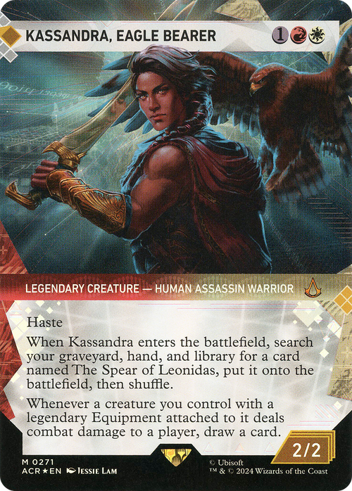 Kassandra, Eagle Bearer (Showcase) (Textured Foil) (ACR-271) - Assassin's Creed: (Showcase) (Borderless) Foil