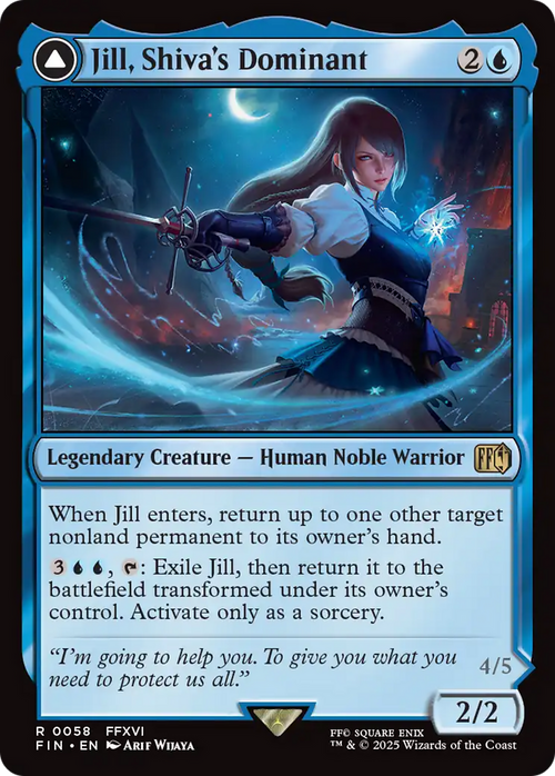 Jill, Shiva's Dominant (FIN-058) - FINAL FANTASY: (enchantment) Foil