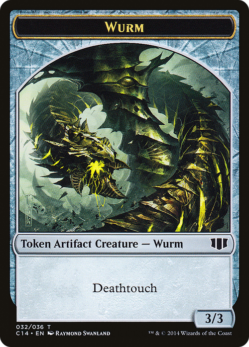 Wurm (Deathtouch) // Goat Double-sided Token (C14-032) - Commander 2014 Tokens