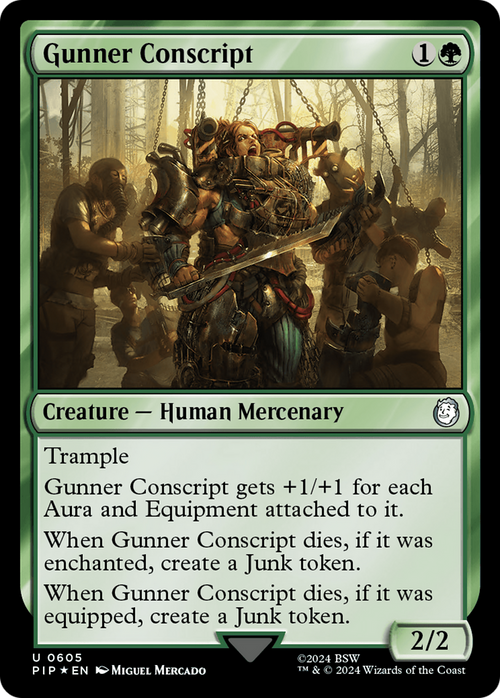 Gunner Conscript (Surge Foil) (PIP-605) - Fallout Foil