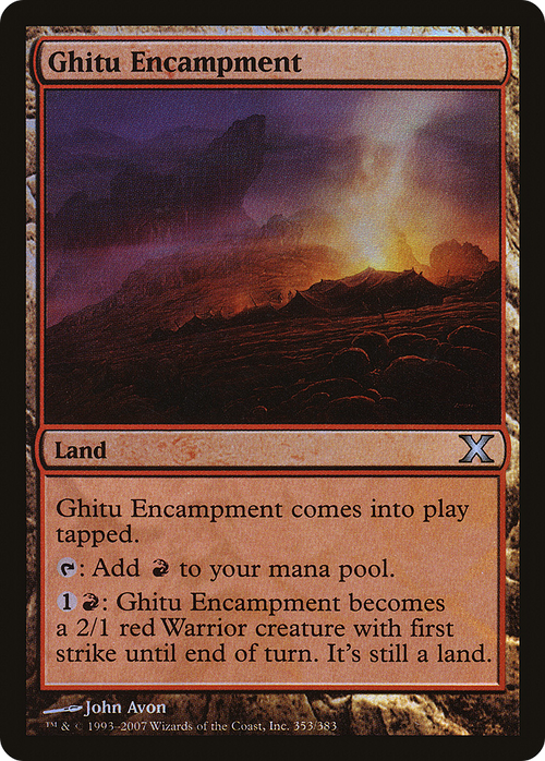 Ghitu Encampment (10E-353★) - Tenth Edition Foil