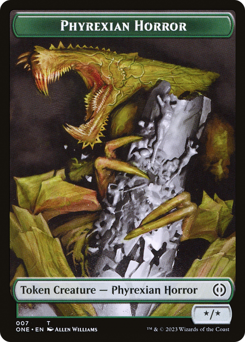 Phyrexian Horror (TONE-007) - Phyrexia: All Will Be One Tokens Foil