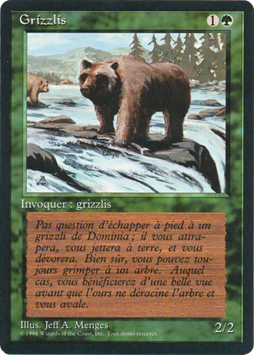 Grizzly Bears (FBB-) - Foreign Black Border