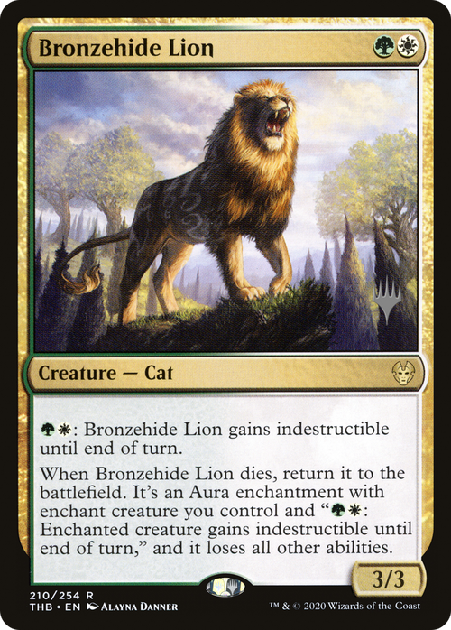 Bronzehide Lion (PPTHB-210P) - Theros Beyond Death Promos Foil