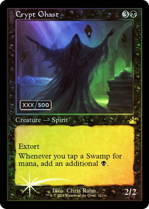 Crypt Ghast (Retro Frame) (Serial Numbered) (RVR-322) - Ravnica Remastered Foil