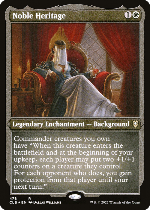 Noble Heritage (Foil Etched) (CLB-478) - Commander Legends: Battle for Baldur's Gate Foil