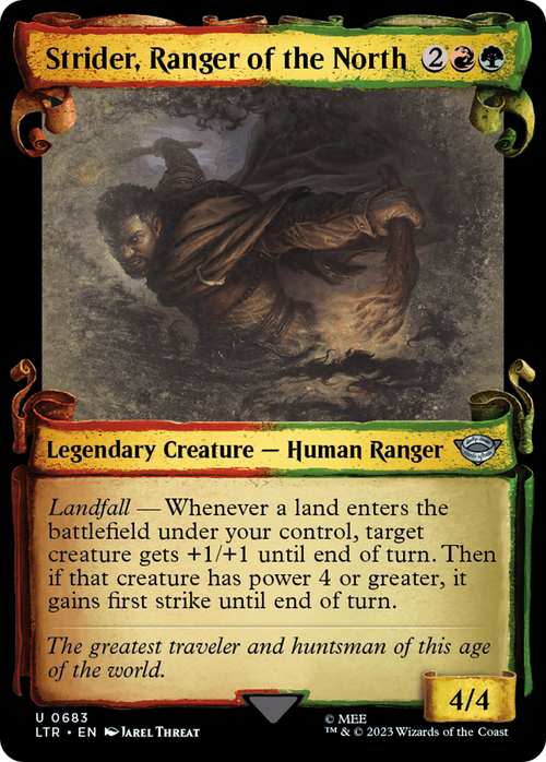 Strider, Ranger of the North (Showcase Scrolls) (LTR-683) - The Lord of the Rings: Tales of Middle-earth: (Showcase) Foil