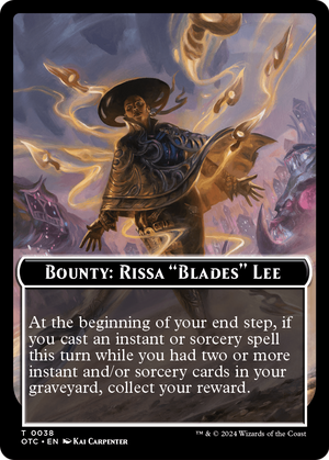 Bounty: Rissa "Blades" Lee // Wanted! (TOTC-038) - Outlaws of Thunder Junction Commander Tokens