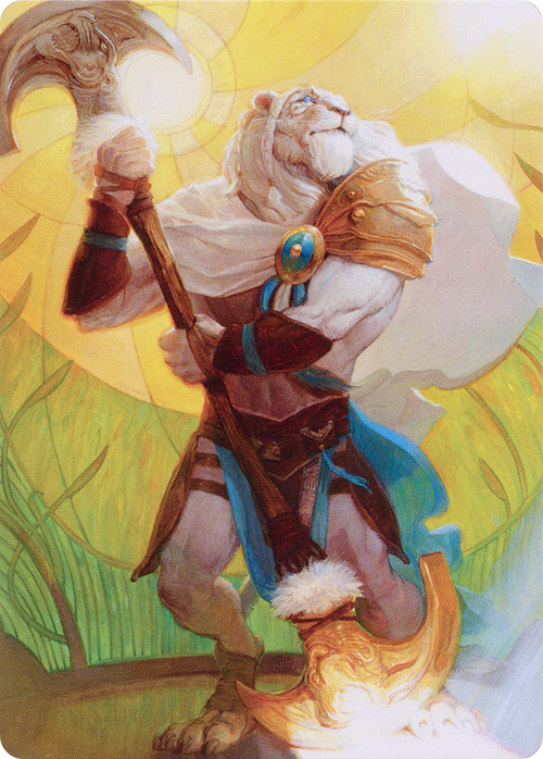 Ajani, Sleeper Agent // Ajani, Sleeper Agent (ADMU-042) - Dominaria United Art Series (Borderless) Foil