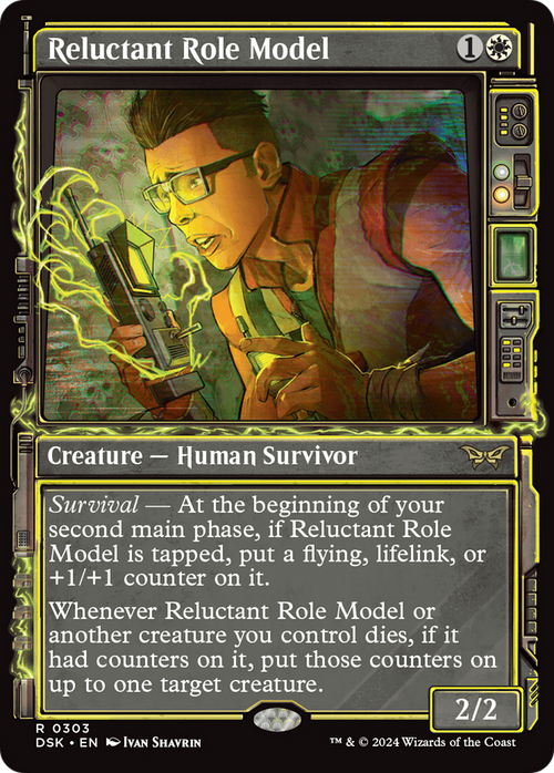Reluctant Role Model (Showcase) (DSK-303) - Duskmourn: House of Horror: (Showcase) Foil