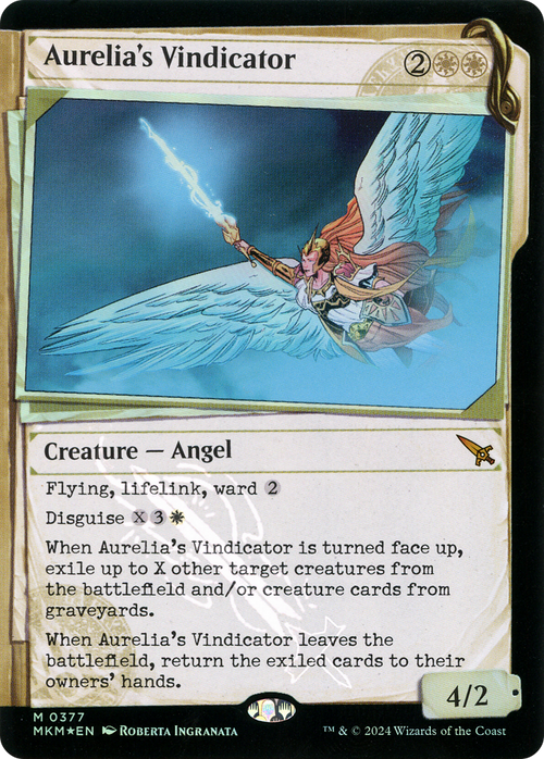Aurelia's Vindicator (Showcase) (Invisible Ink) (MKM-377) - Murders at Karlov Manor: (Showcase) Foil