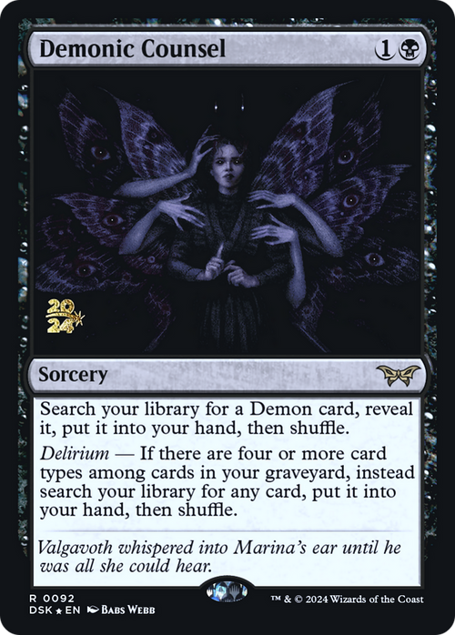Demonic Counsel (PRE-092) - Duskmourn: House of Horror Promos Foil