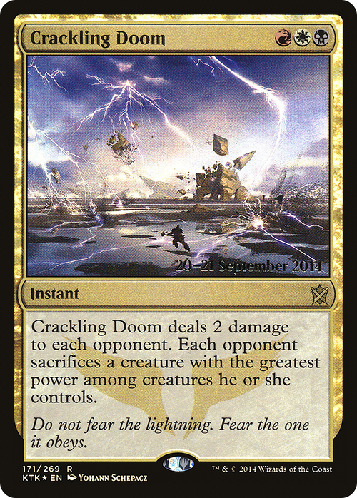 Crackling Doom (PRE-171S) - Khans of Tarkir Promos Foil