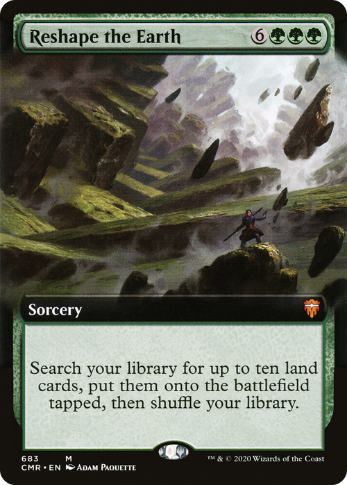 Reshape the Earth (Extended Art) (CMR-683) - Commander Legends: (Extended Art)