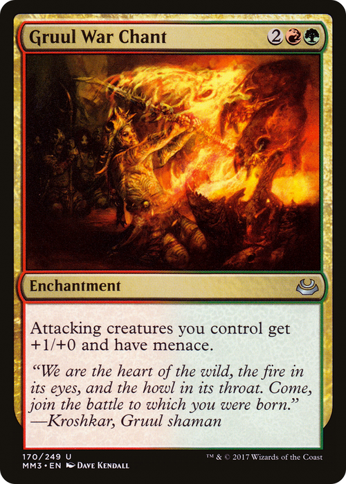 Gruul War Chant (MM3-170) - Modern Masters 2017 Foil