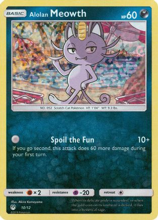 Alolan Meowth - 10/12/12  - Holofoil McDonalds Promos 2019 - Promo
