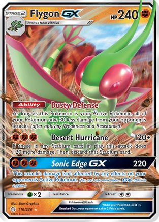 Flygon GX 110  - Holofoil SM  Cosmic Eclipse - Ultra Rare