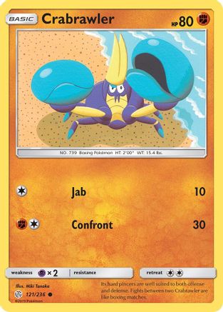 Crabrawler  - Reverse Holofoil SM  Cosmic Eclipse - Common