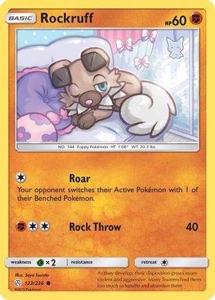 Rockruff 123  SM  Cosmic Eclipse - Common
