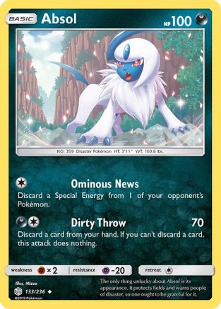 Absol 133  SM  Cosmic Eclipse - Uncommon