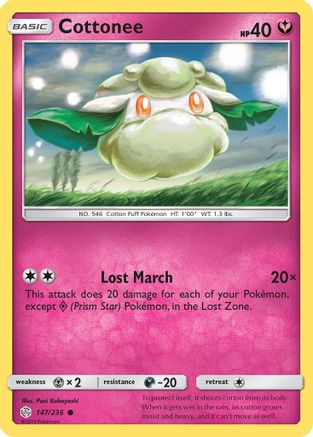 Cottonee 147  - Reverse Holofoil SM  Cosmic Eclipse - Common
