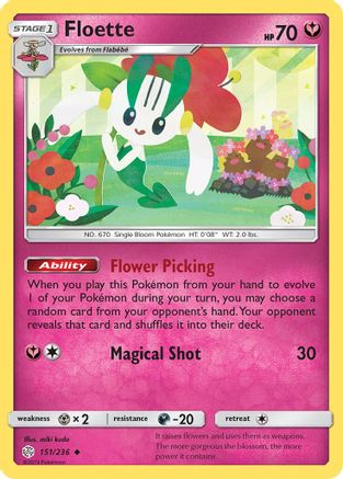 Floette 151  - Reverse Holofoil SM  Cosmic Eclipse - Uncommon