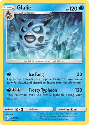 Glalie  SM  Cosmic Eclipse - Rare