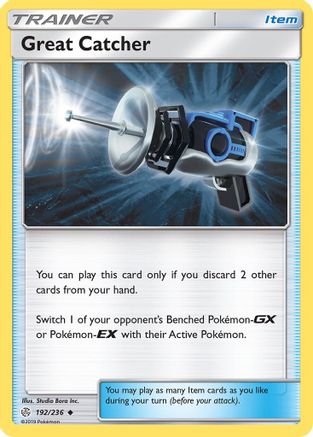 Great Catcher 192  - Reverse Holofoil SM  Cosmic Eclipse - Uncommon