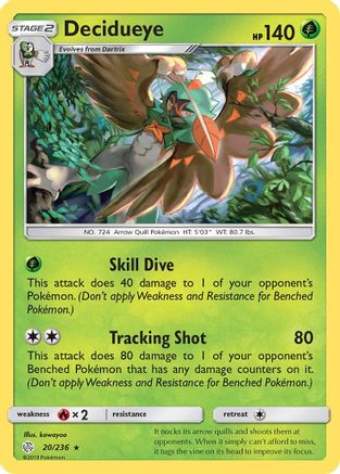 Decidueye 020/236  - Holofoil SM  Cosmic Eclipse - Holo Rare