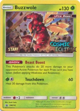 Buzzwole - SM218 (Prerelease) [Staff]  - Holofoil SM Promos - Promo