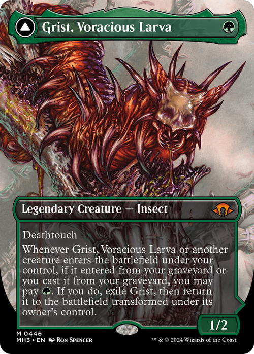 Grist, Voracious Larva (Borderless) (MH3-446) - Modern Horizons 3