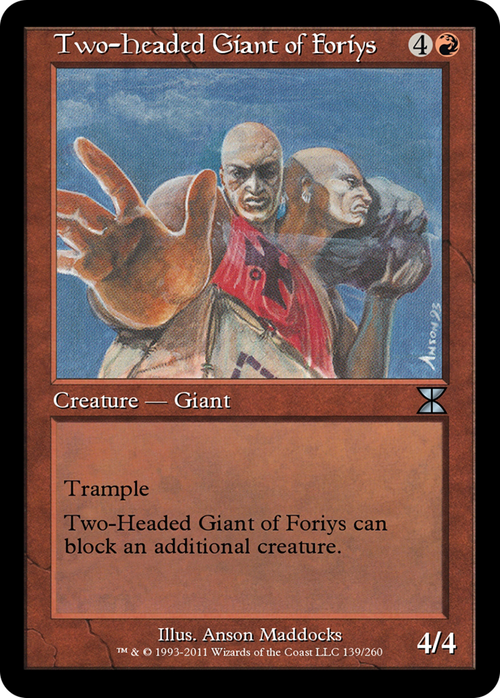 Two-Headed Giant of Foriys (ME4-139) - Masters Edition IV Foil