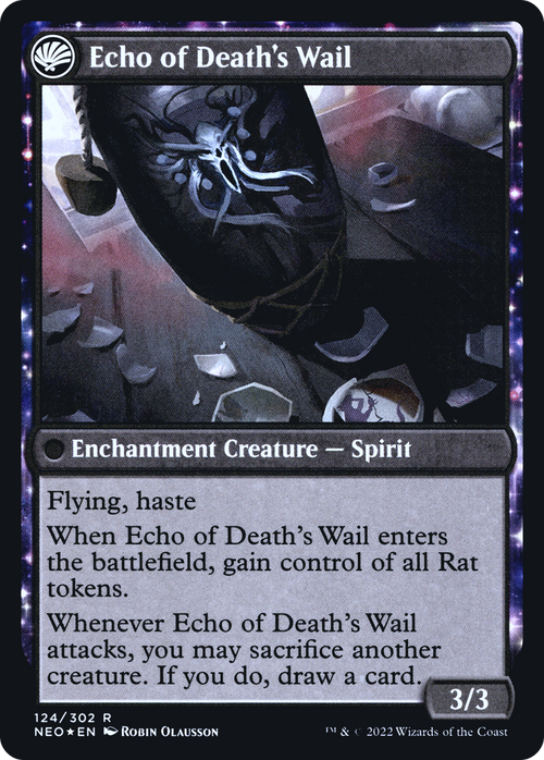 Tribute to Horobi (PRE-124) - Kamigawa: Neon Dynasty Promos: (fandfc, enchantment) Foil