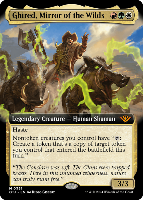 Ghired, Mirror of the Wilds (Extended Art) (OTJ-351) - Outlaws of Thunder Junction: (Extended Art) Foil