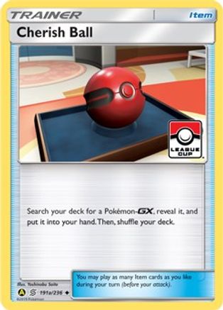 Cherish Ball (League Cup) 191a/236  - Reverse Holofoil League & Championship Cards - Promo