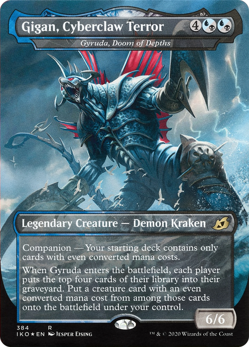 Gigan, Cyberclaw Terror - Gyruda, Doom of Depths (IKO-384) - Ikoria: Lair of Behemoths / Gigan, Cyberclaw Terror: (companion) (Borderless)