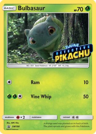 Bulbasaur - SM198 (Detective Pikachu Stamped)  - Holofoil SM Promos - Promo